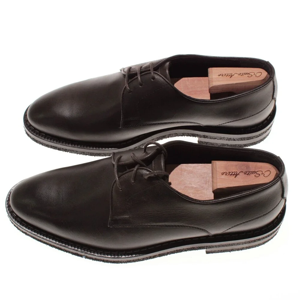 Di Bianco NWB Derby Dress Shoes Size 9 US in Dark Brown Leather Made in Italy